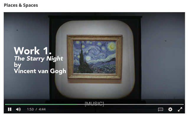 Screenshot from Coursera course about modern art, which shows an image of "Starry Night" by Van Gogh