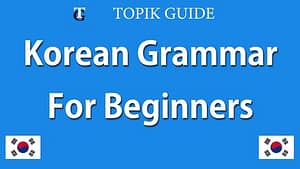 Korean Grammar Crash Course (Beginner)
