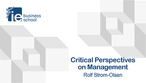 Critical Perspectives on Management